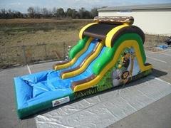 14 Foot Jungle Run Double Lane Slide 14 Foot Jungle Run Double Lane Slide