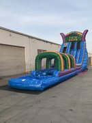 24 Foot Double Lane Twin Falls Water Slide with 30 Foot Slip-n-Slide 24 Foot Double Lane Twin Falls Water Slide with 30 Foot Slip-n-Slide